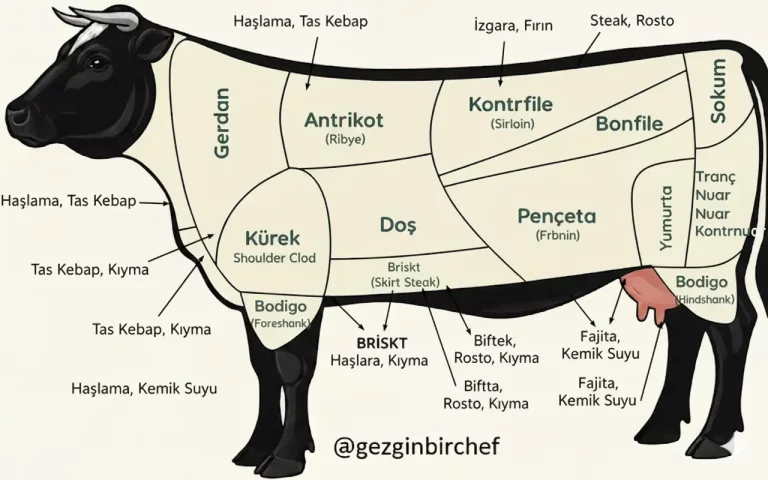 Dana Etinin Kısımları Nelerdir?