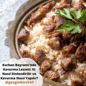 Kalın tabanlı tencerede kendi yağında kavrulan küçük parça kurban eti
