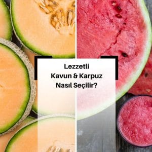 Tezgahta dilimlenmiş olgun karpuz ve kavun ile bütün meyveler bir arada