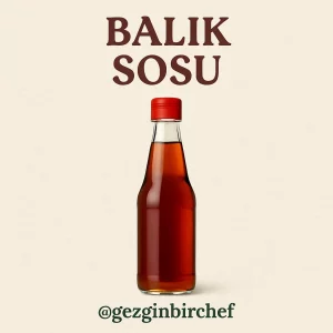 Cam şişede amber renkli, yoğun kıvamlı balık sosu, Güneydoğu Asya mutfağının temel çeşnisi olarak duruyor.