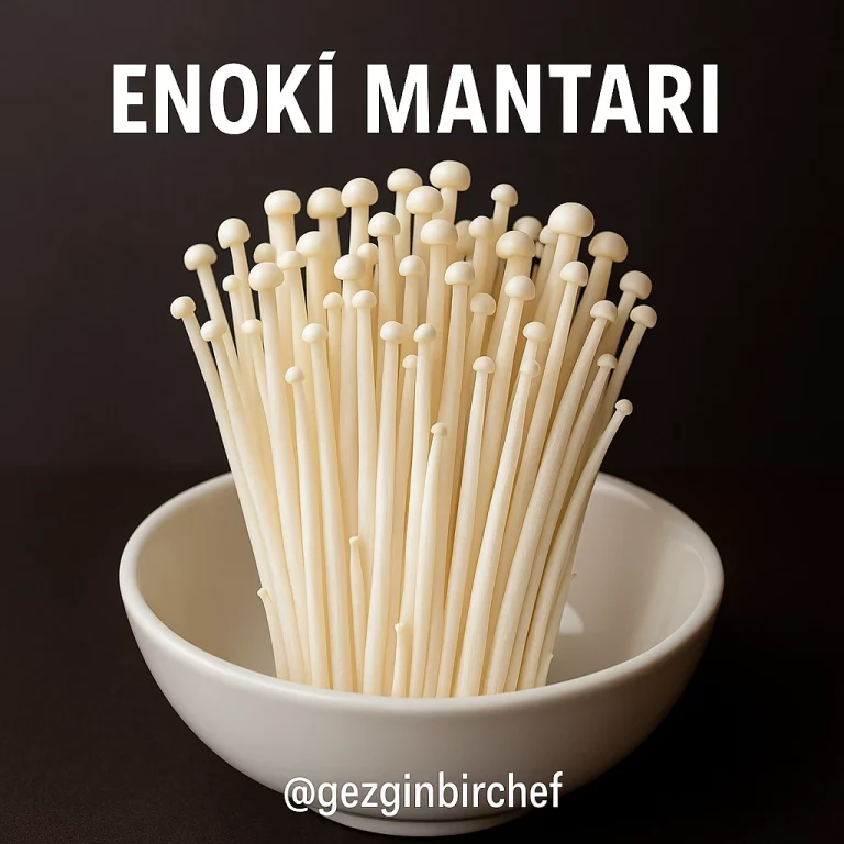 Enokitake, Altın İğne Mantarı, Velvety Foot, 金針菇 (Jīnzhēngū – Çin), 팽이버섯 (Paengi Beoseot – Kore), Flammulina velutipes (bilimsel adı)