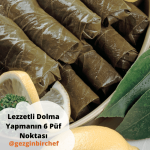Tabakta sıralanmış, zeytinyağlı yaprak sarma ve biber dolması