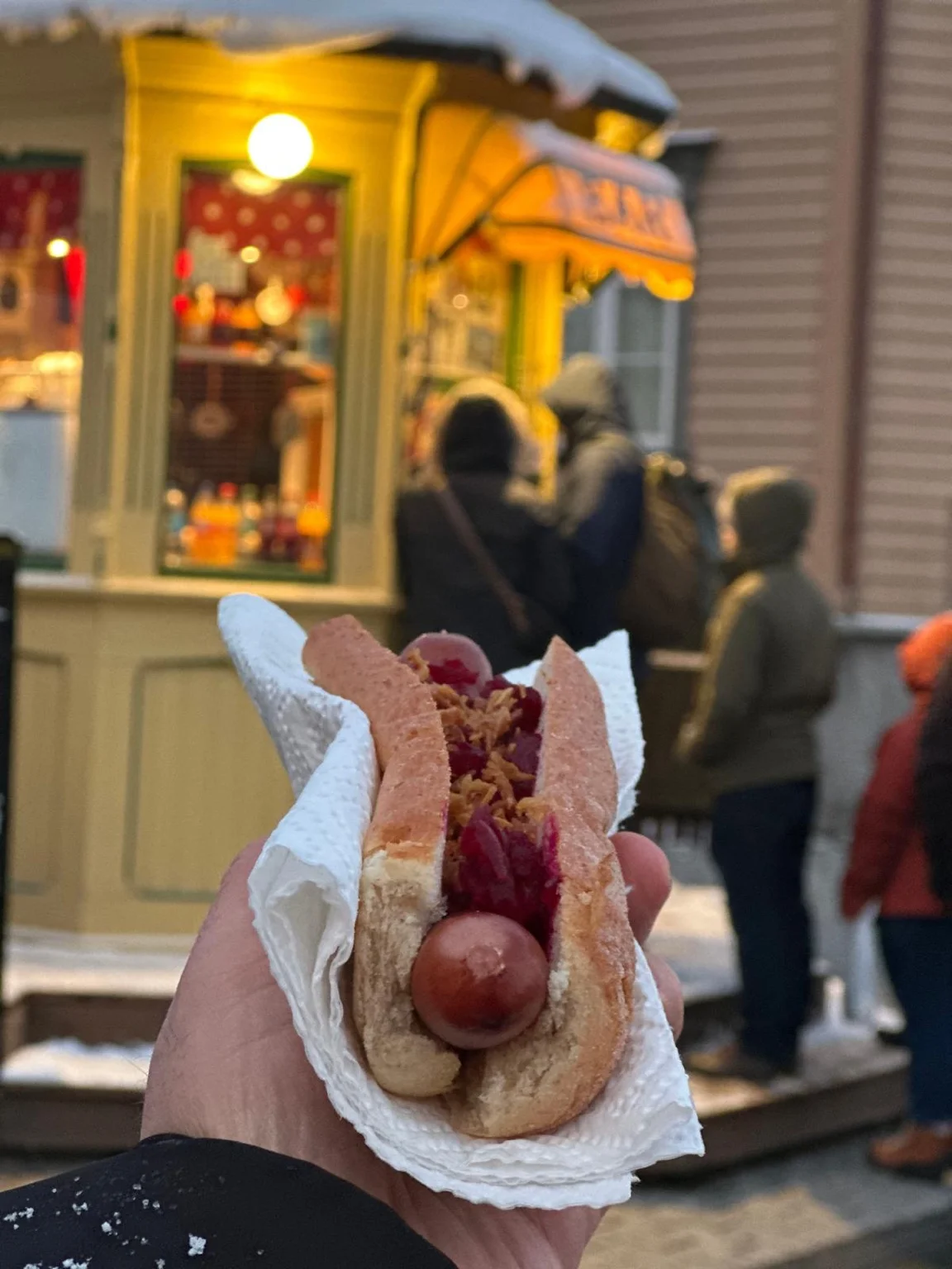 Tromso VLOG ve Gezi Rehberi : Kuzey Işıkları'nın Başkenti Raketten Bar'da servis edilen meşhur Ren geyiği etli sosisli (hot dog)