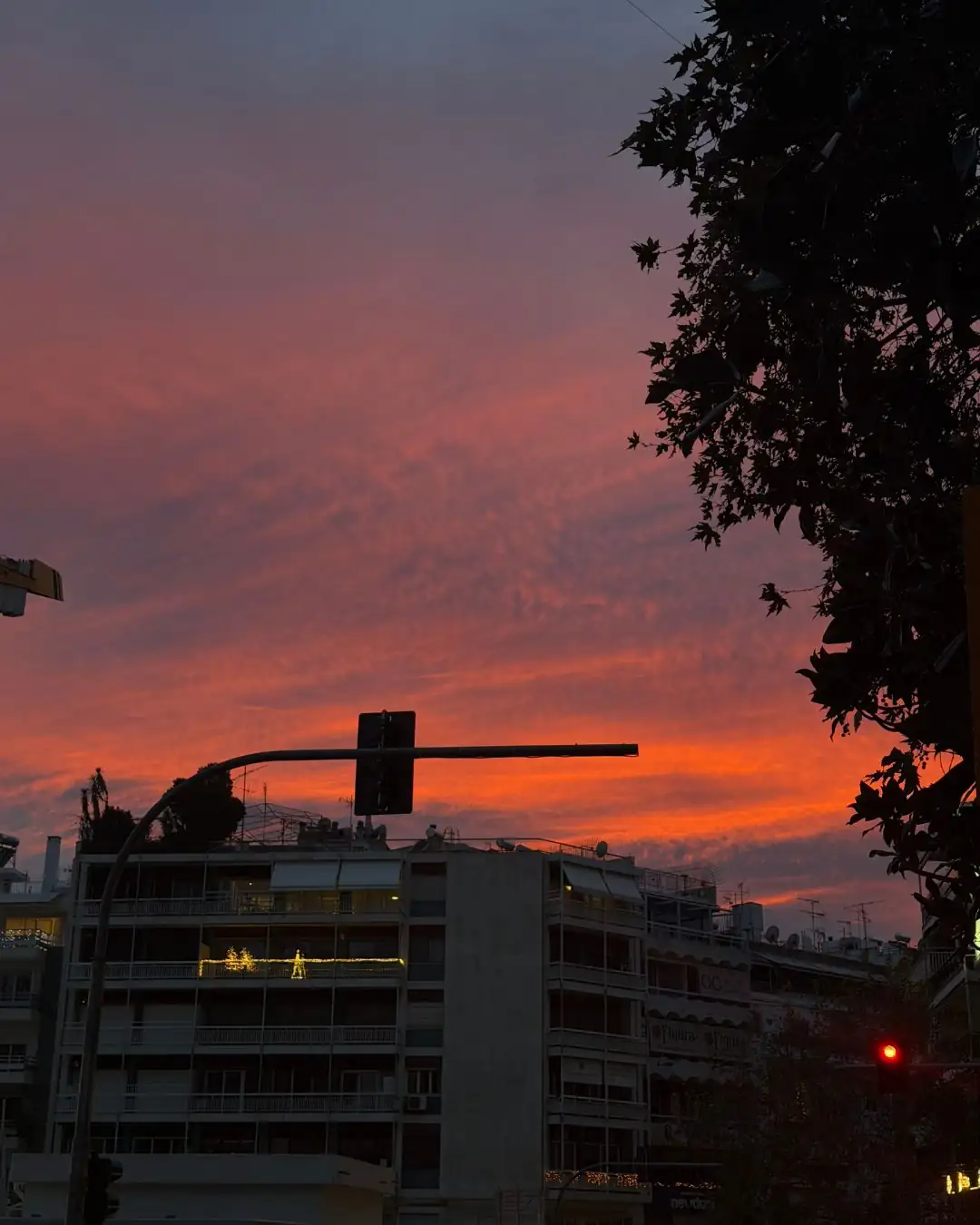 Athina Gün Batımı Şehir Manzarası Sokakları