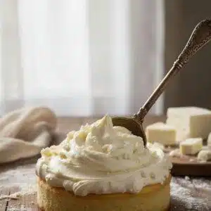 Peynirli krema; krem peynir, tereyağı ve pudra şekeriyle yapılan pürüzsüz cream cheese frosting