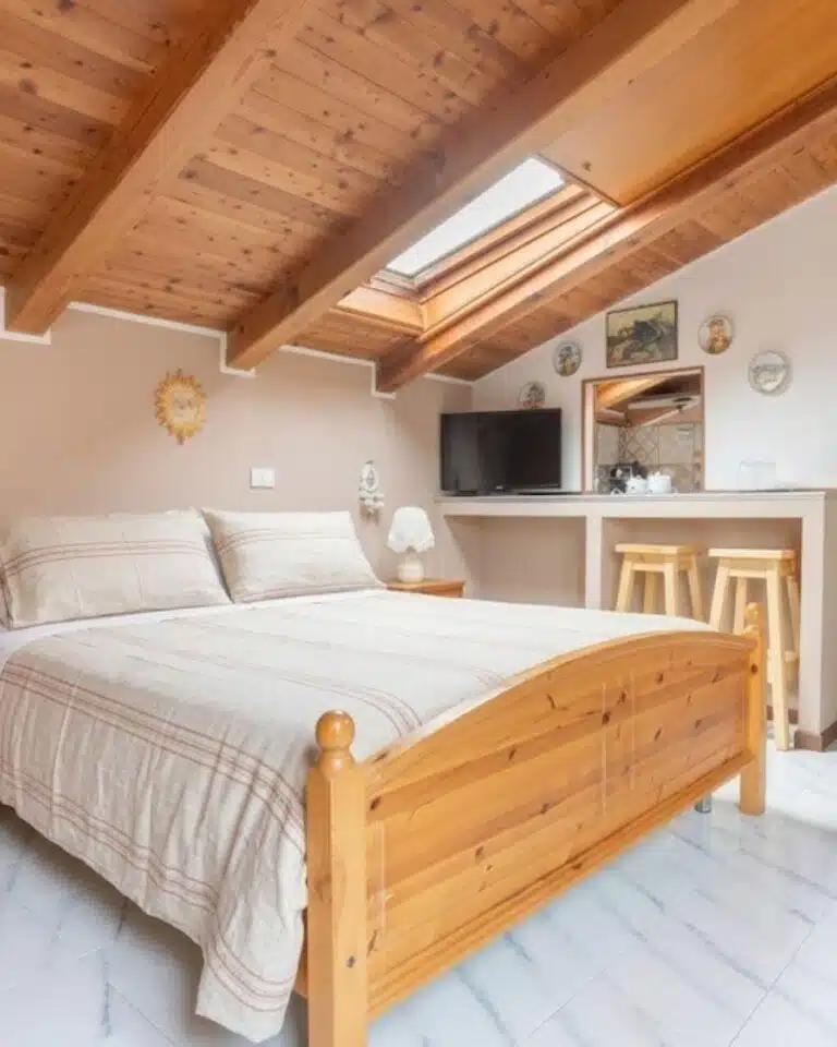 Lo chalet di Giulia - Romantic terrace (Santo Stefano) yatak odası görüntüsü