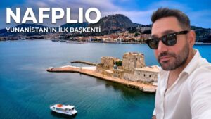 Nafplio gezi rehberi: limanın ortasındaki Bourtzi Venedik kalesi