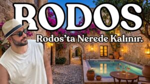 Rodos'ta nerede kalınır: Old Town'da taş butik otel avlusu