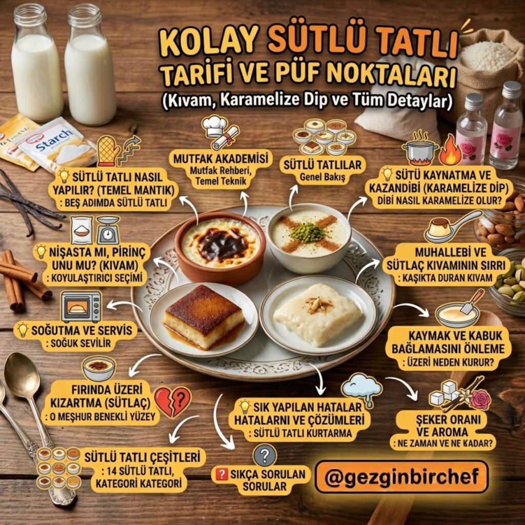 Sütlü Tatlılar: 14 Kolay Sütlü Tatlı Tarifi ve Püf Noktaları