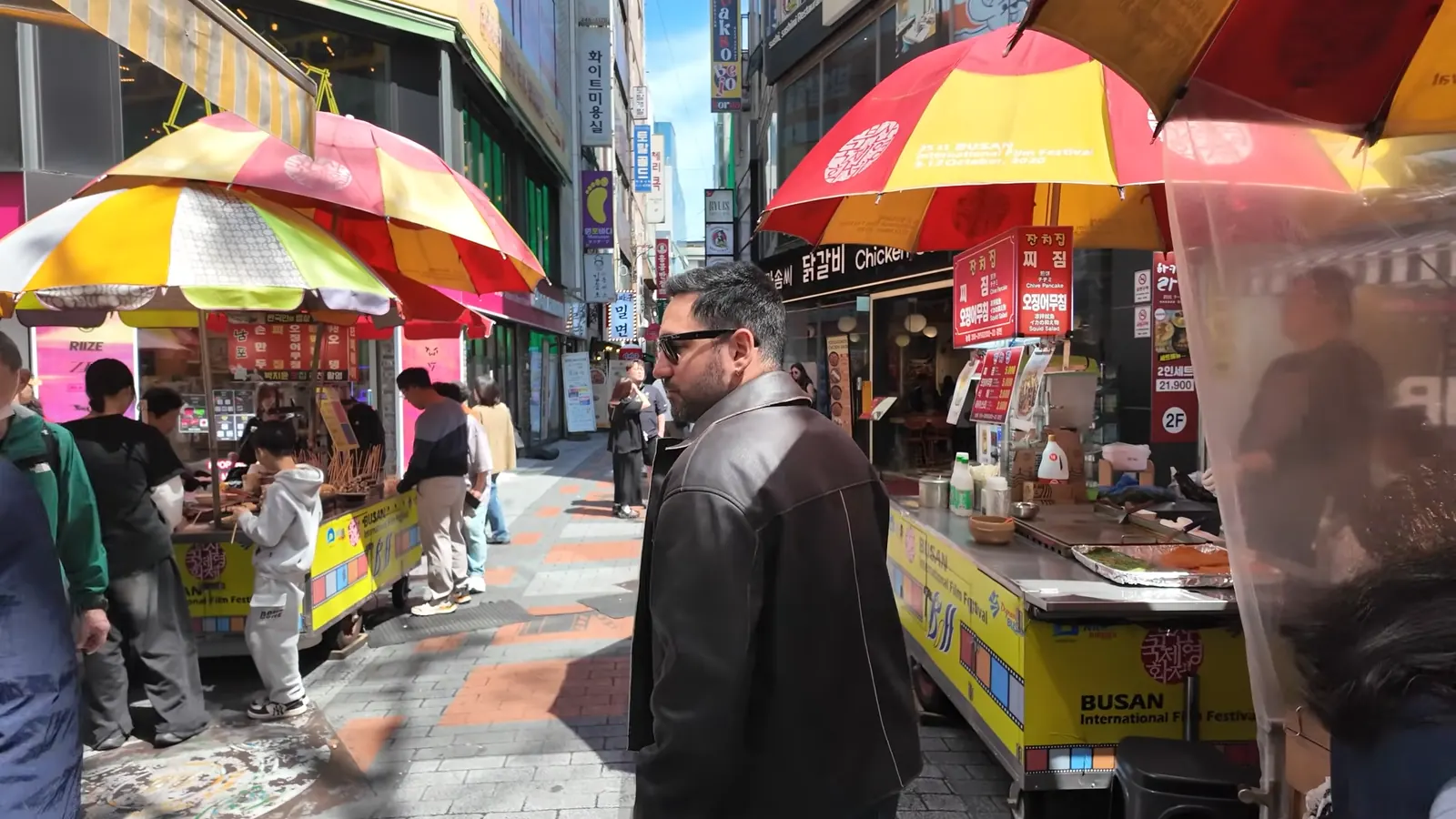 BIFF Meydanı’nda sokak yemeği tezgahları, Busan