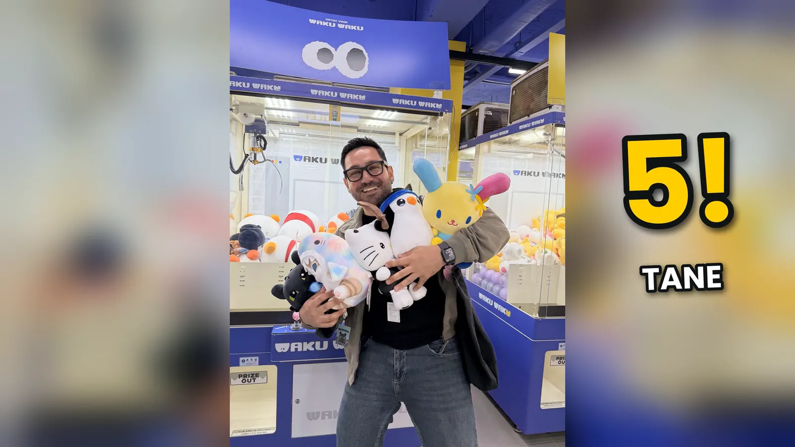Waku Waku’da peluş yakalama makinesinden kazandığımız 5 oyuncak, Busan