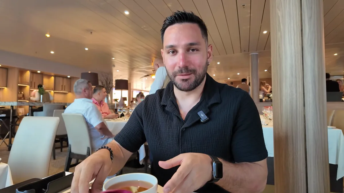 Dinner in the Celestyal Journey à la carte restaurant