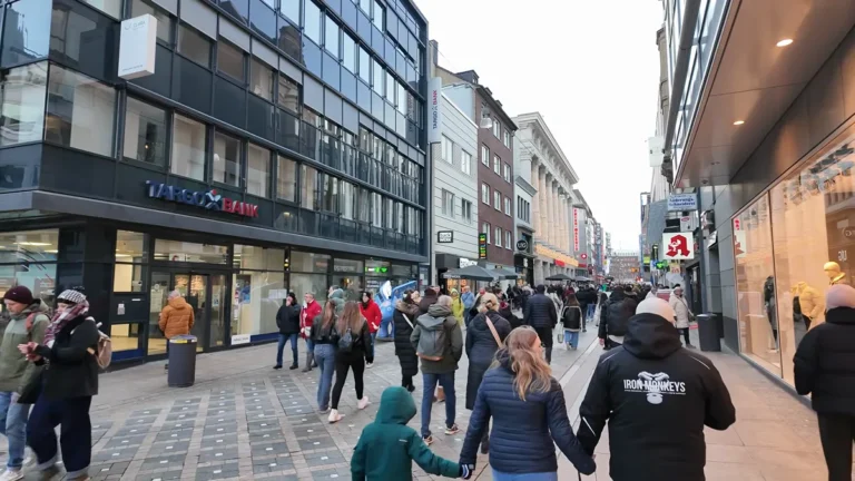 Shoppers on Westenhellweg, the pedestrian shopping street in central Dortmund
