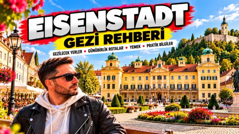 Eisenstadt gezi rehberi: Gezginbirchef Halil, Esterházy Sarayı'nın önündeki meydanda