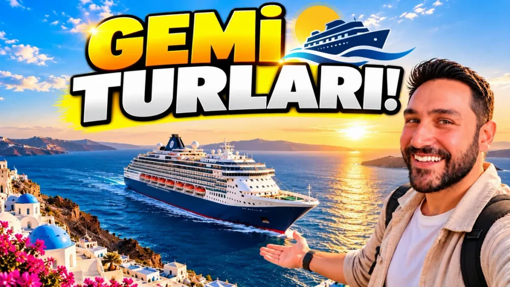 Gemi turları: Santorini önünde cruise gemisi, Akdeniz gemi turu rehberi