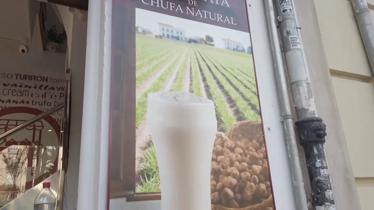 Valencia'da horchata dükkânının vitrini