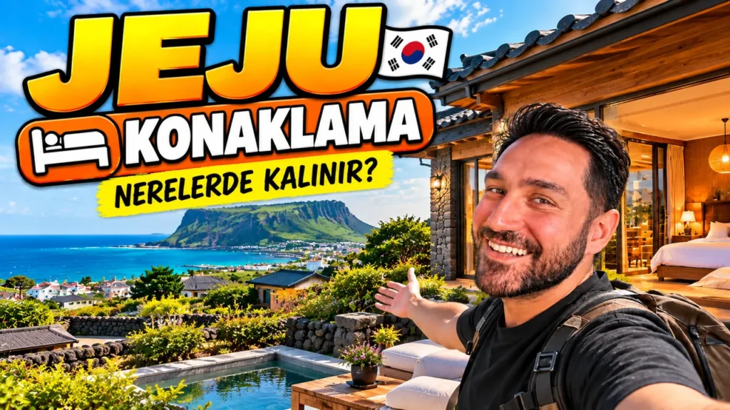 Jeju'da nerede kalınır: deniz manzaralı otel terasında gezginbirchef, Jeju konaklama rehberi kapağı