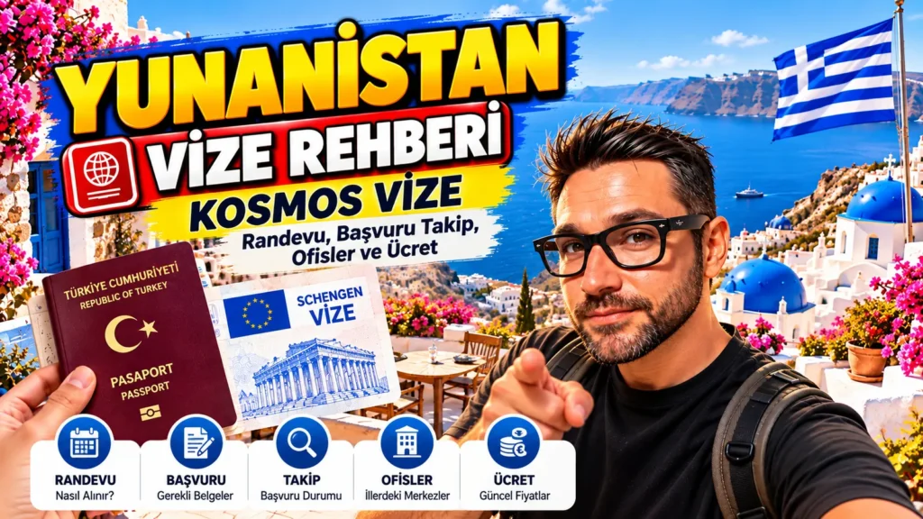 Kosmos Vize Yunanistan rehberi: randevu, başvuru takip, ofisler ve ücret