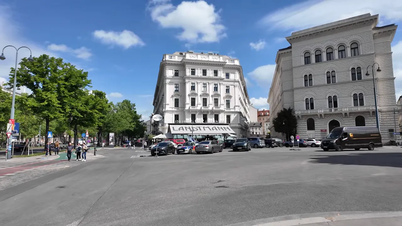 Corner building on the Universitätsring that houses Café Landtmann