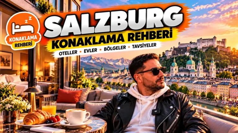 Salzburg'da nerede kalınır: Hohensalzburg Kalesi manzaralı otel terasında kahvaltı, Salzburg konaklama rehberi kapağı
