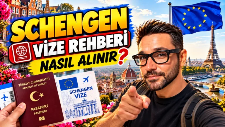 Schengen vize rehberi: Türk pasaportu ve Schengen vizesiyle Paris ve Floransa manzarası önünde