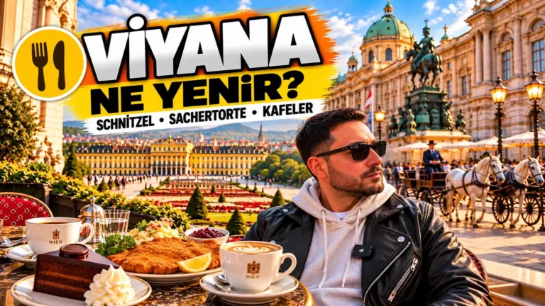 Viyana'da ne yenir: şinitzel, Sachertorte ve Viyana kahvesi, arkada Schönbrunn Sarayı