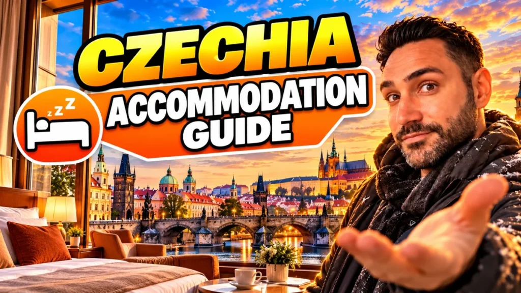 Halil Şımır in a hotel room overlooking Charles Bridge and Prague Castle, Czechia Accommodation Guide cover